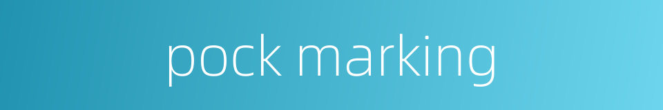 pock marking的同义词