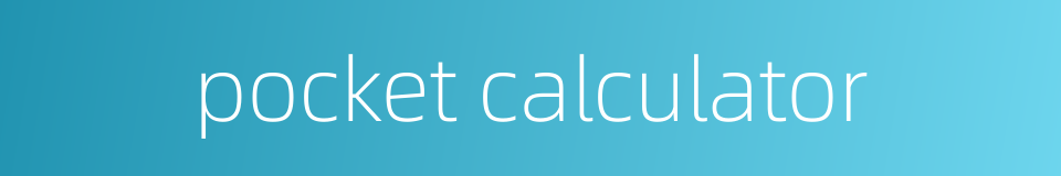 pocket calculator的同义词
