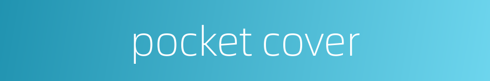 pocket cover的同义词