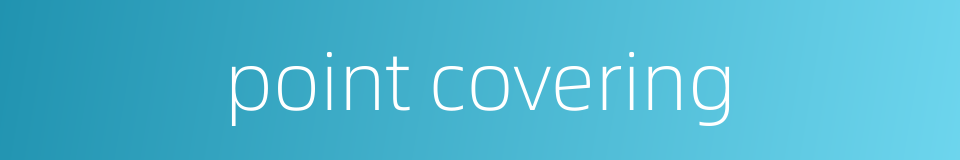 point covering的同义词