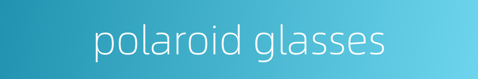 polaroid glasses的同义词