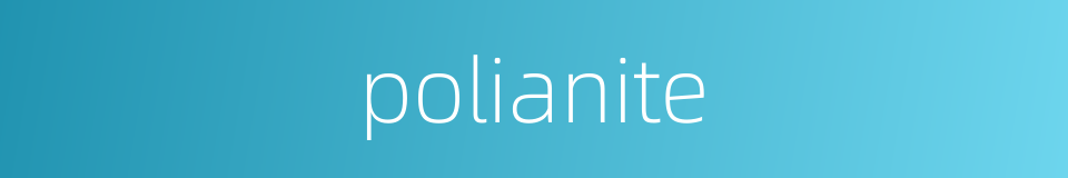 polianite的同义词