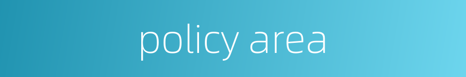 policy area的同义词