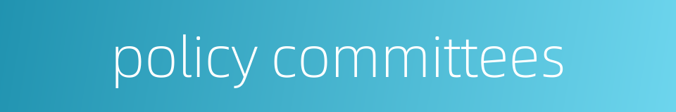 policy committees的同义词