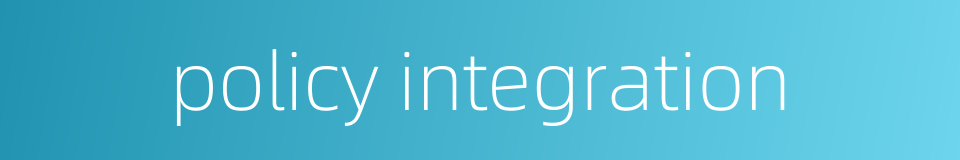 policy integration的同义词