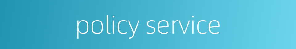 policy service的同义词