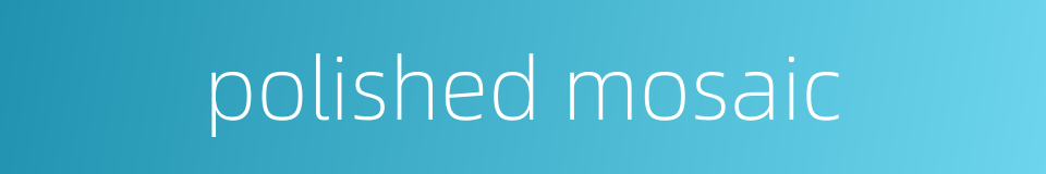 polished mosaic的同义词