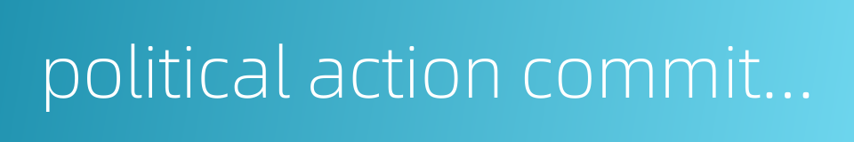 political action committee的同义词