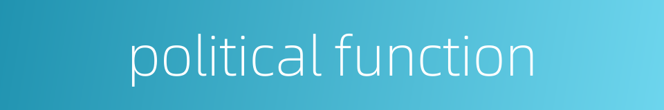 political function的同义词