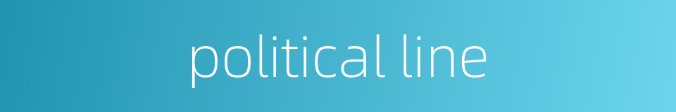 political line的同义词