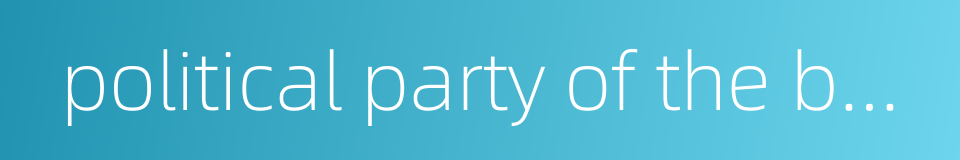 political party of the bourgeois的同义词