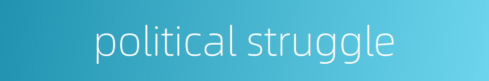 political struggle的同义词