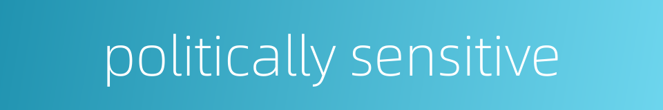 politically sensitive的同义词