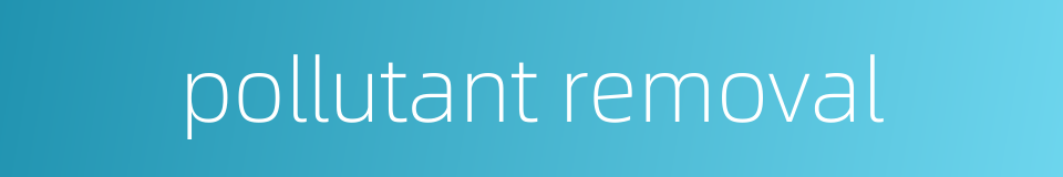 pollutant removal的同义词