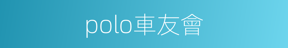 polo車友會的同義詞