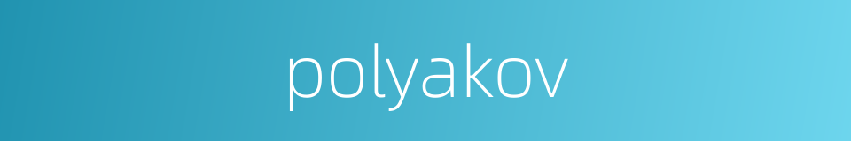 polyakov的同义词