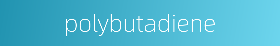 polybutadiene的同义词