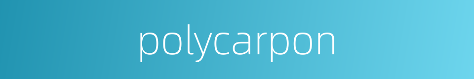 polycarpon的同义词