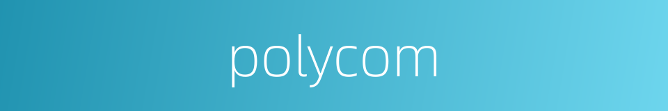 polycom的同义词