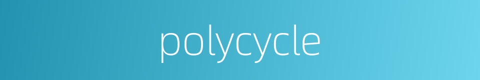 polycycle的同义词