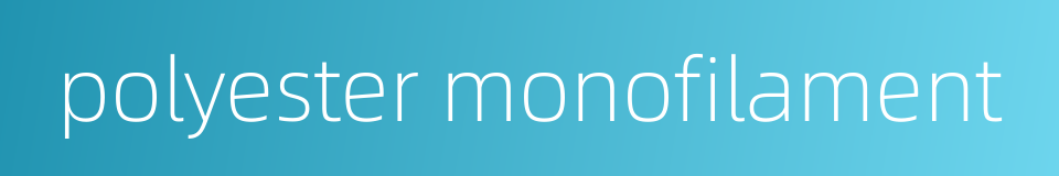 polyester monofilament的同义词