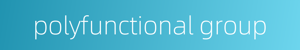 polyfunctional group的同义词