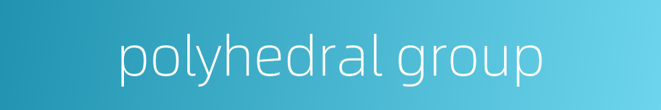 polyhedral group的同义词