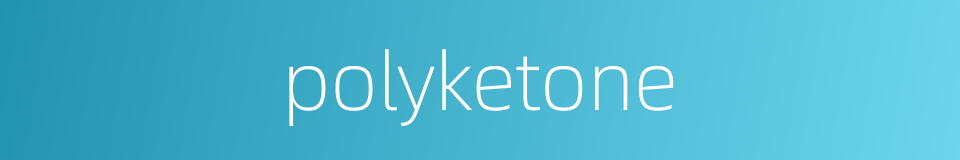 polyketone的同义词