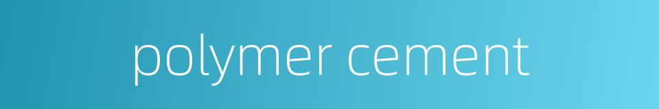 polymer cement的同义词