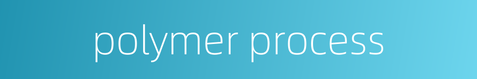 polymer process的同义词