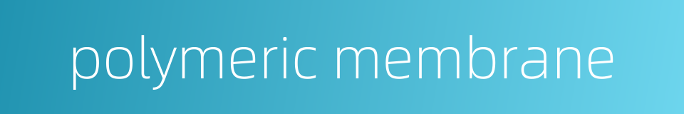 polymeric membrane的同义词