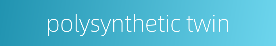 polysynthetic twin的同义词