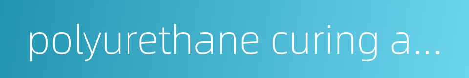 polyurethane curing agent的同义词