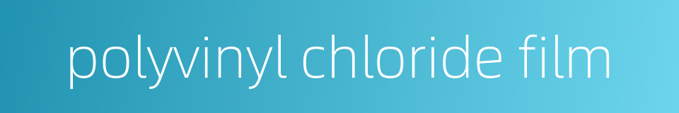 polyvinyl chloride film的同义词