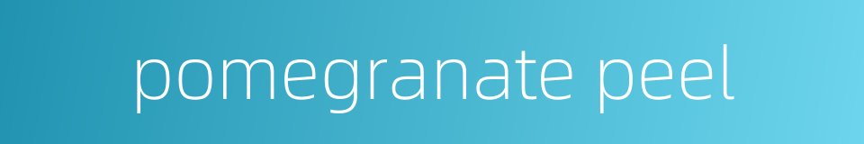 pomegranate peel的同义词