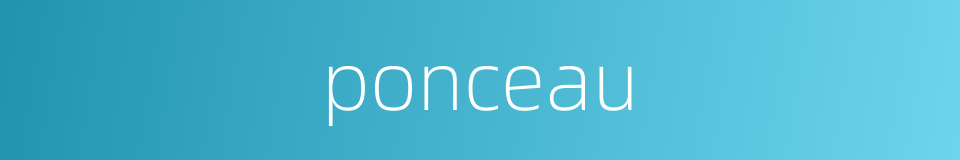 ponceau的同义词