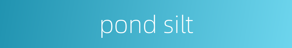 pond silt的同义词