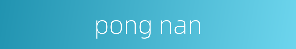 pong nan的同义词