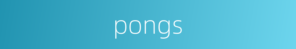 pongs的同义词