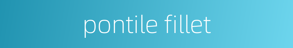 pontile fillet的同义词