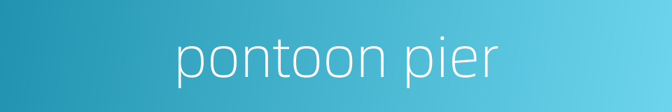 pontoon pier的同义词