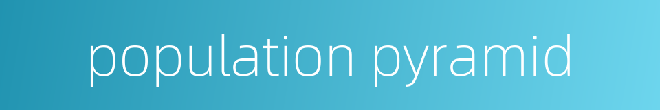 population pyramid的同义词