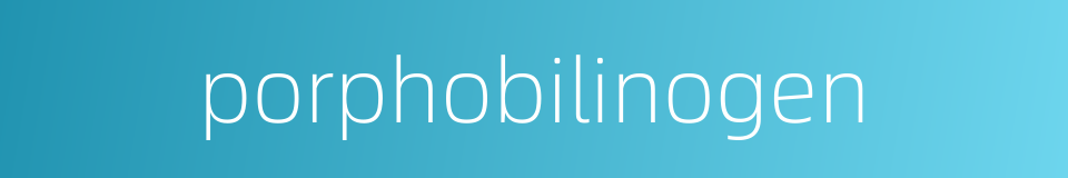 porphobilinogen的同义词