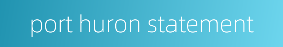 port huron statement的同义词