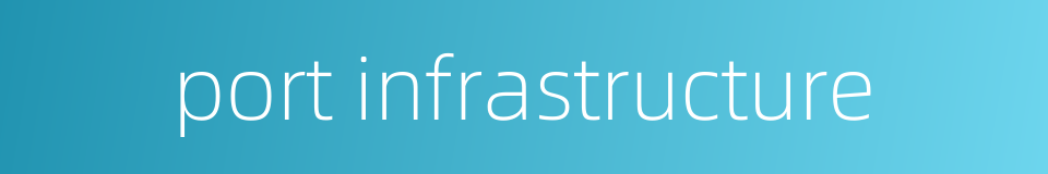 port infrastructure的同义词