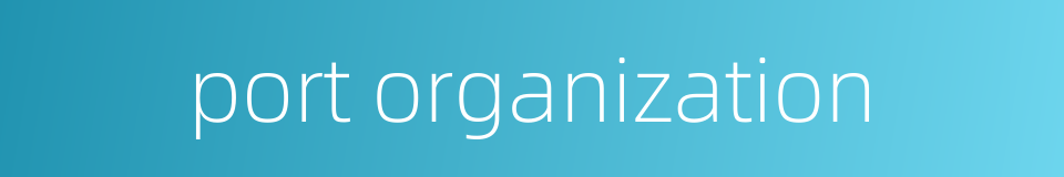 port organization的同义词
