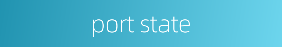 port state的同义词