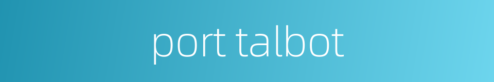 port talbot的同义词
