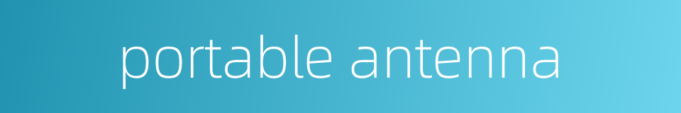 portable antenna的同义词