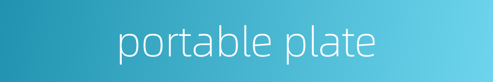 portable plate的同义词